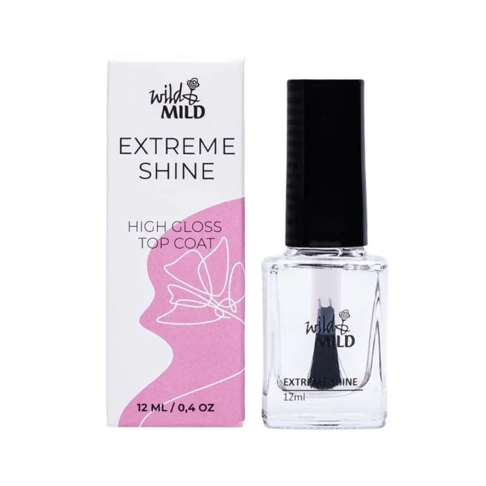 Fijador de esmalte de uñas wild & mild extreme shine 12 ml