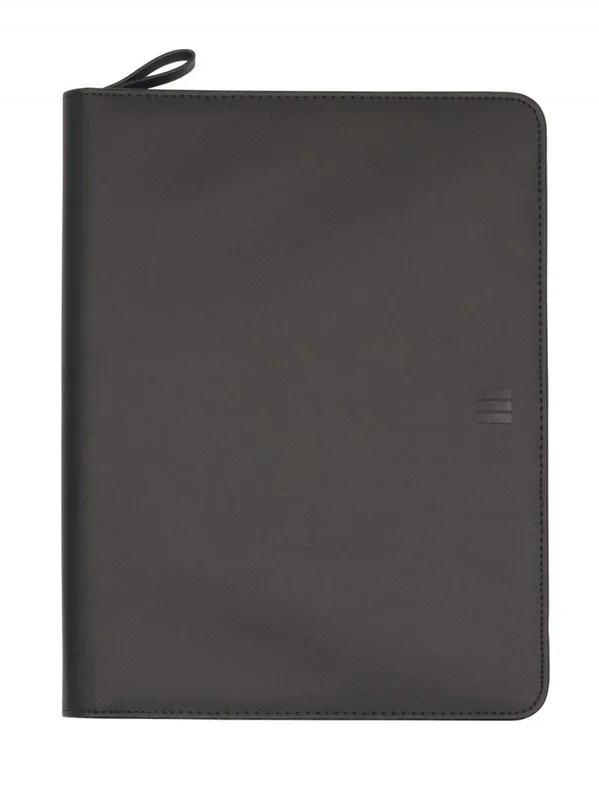 Finocam – Portadocumentos A4 NOPAL – Negro | Portafolio con Cremallera – Bolsillo interior para tablet | Carpeta de cuaderno de notas | Portadocumentos BIOMATERIAL – BASE CACTUS