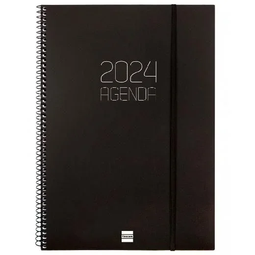 Finocam agenda espiral opaque e40 svv 210x297mm negro 2024