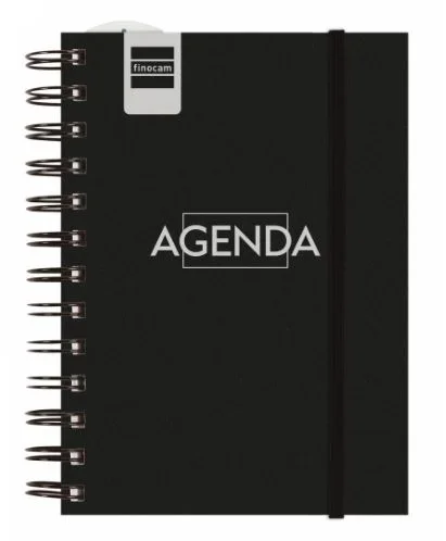 Finocam agenda mini institut espiral 8º svh cierre c/goma negro 2024-2025