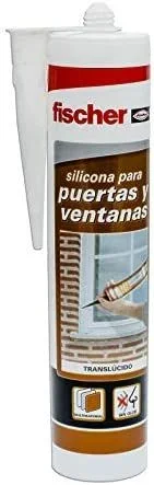 fischer – Silicona Puertas y Ventanas Trans (tubo de 300 ml) para pegado y sellado de ventanas y puertas al exterior, juntas de carpintería, gran adherencia, sin necesidad de imprimación