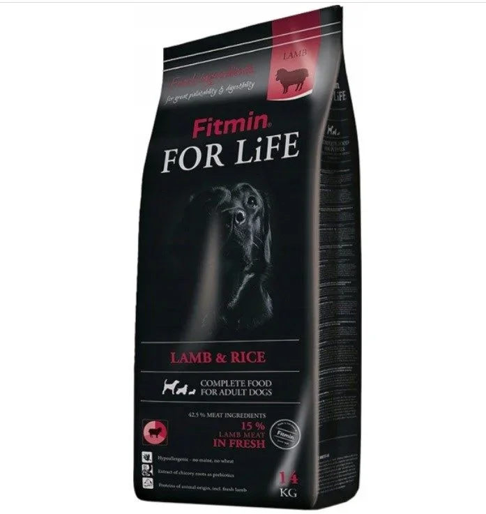 Fitmin for life ffl alimento seco para perros cordero con arroz 14 kg