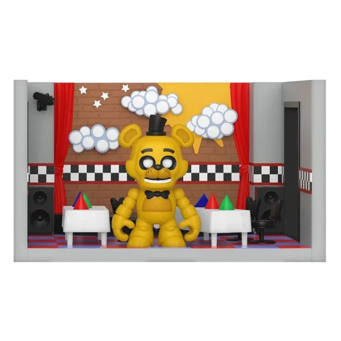 Five nights at freddy’s playset con figura snap stage w/freddy (gd) 9 cm