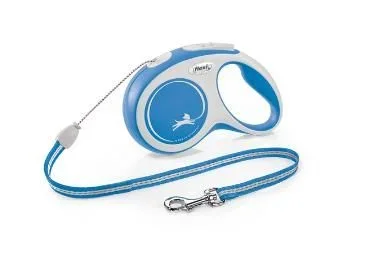 Flexi New Comfort S Cord 8 m Azul Perro Correa retráctil