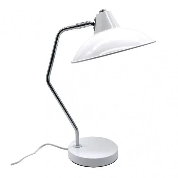 Flexo elian 1xe27 blanco/cromo 44x24x35 cm orientable y articulable