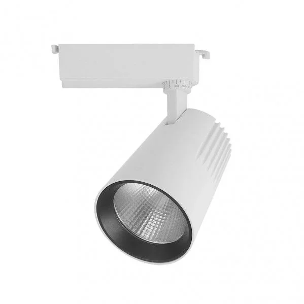Foco carril 30w 2700k telma blanco 2700lm 36º orientable 330º regx19x9 cm