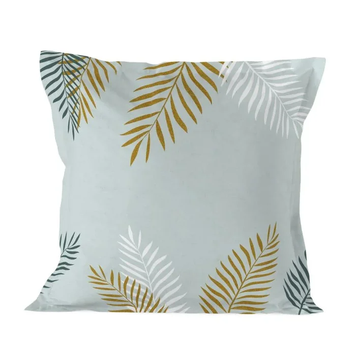 Foliage Mint Funda Almohada Multicolor, 80×80 cm, 100% Algodón, Calidad de 150