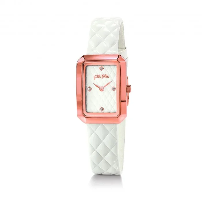 Folli Follie Reloj Mujer Analogico Cuarzo con Correa de Cuero WF16R026SSW