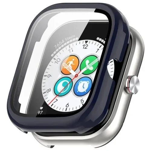 For Honor Choice Haylou Watch Pc + Estuche Protector Integrado con Película Templada (Tinta Azul)