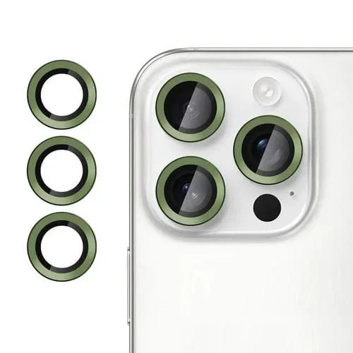 For iPhone 15 Pro Kalebol No Flicker Ultra-Thin Individual Camera Lens Tempered Glass Film(Cangling Green)