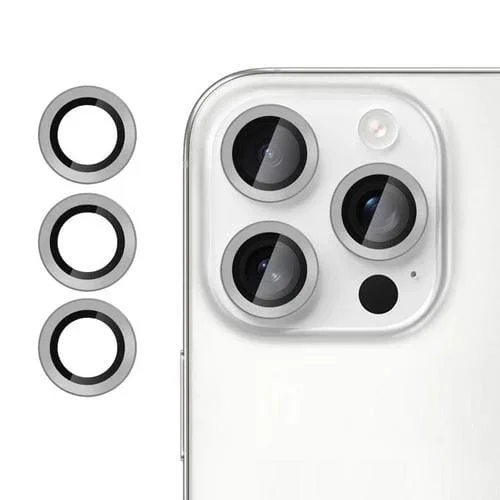 For iPhone 15 Pro Max Kalebol No Flicker Ultra-Thin Individual Camera Lens Tempered Glass Film(Graphite Gray)