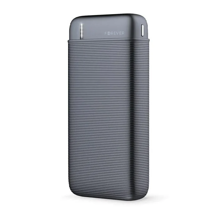 Forever Powerbank/Power Bank portátil/Cargador de móvil/indicador Luminoso LED/indicador de Carga LED/Color Negro / 2X USB 1x USB-C