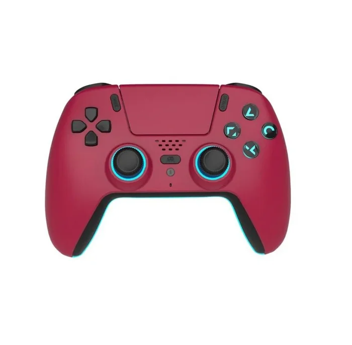 Freaks and Geeks-Mando Bluetooth para PS5 LED – Cherry Red