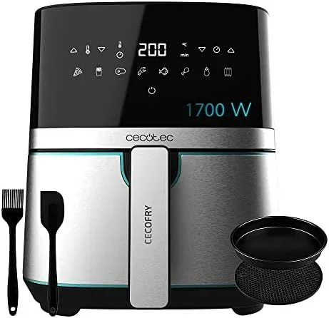 Freidora dietética digital, con acabados en acero inoxidable, sin aceite, 5,5 L de capacidad y con tecnología PerfectCook.