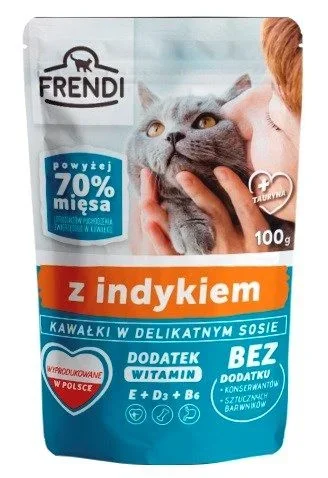 Frendi pieces in turkey sauce – wet cat food – 100 g