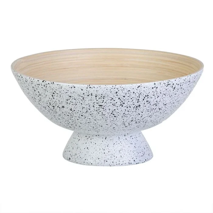 Frutero 30 x 30 x 14,5 cm natural blanco bambú