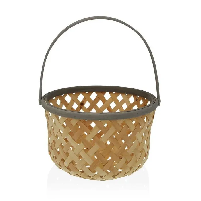 Frutero versa gris madera de abeto bambú (28,5 x 35 x 28,5 cm)