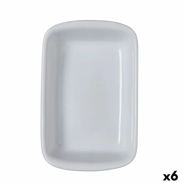 Fuente para horno pyrex supreme blanco cerámica vidrio templado rectangular 30,2 x 20 x 7,4 cm (6 unidades)