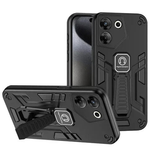 Funda 2 En 1 para Tecno Camon 20 Pro 5G con Soporte y Protección a Prueba de Golpes (Negro)