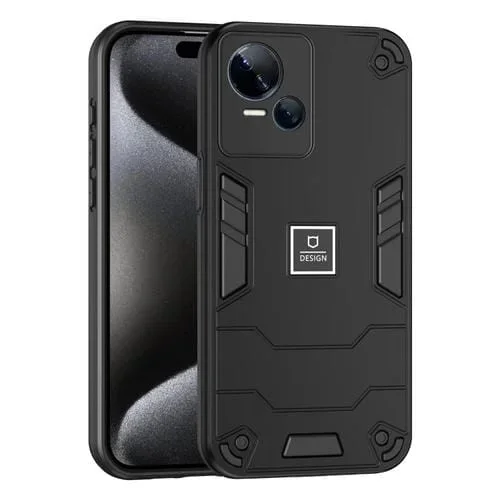 Funda 2 En 1 para Tecno Spark 10 5G a Prueba de Golpes (Negro)