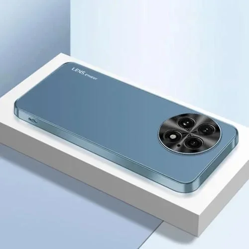Funda Acrílico Esmerilado con Galvanoplastia para OnePlus 13 Ag (Azul Marino)