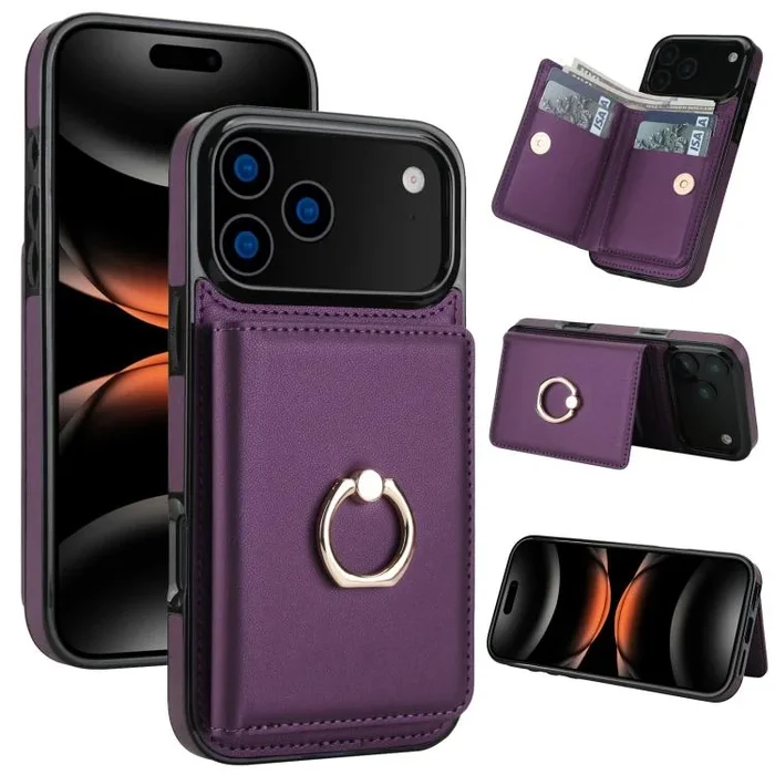 Funda antirrobo RFID para iPhone 17 Pro (morado oscuro)
