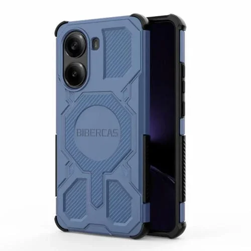 Funda BIBERCAS Real Color Series MagSafe a prueba de golpes para Redmi Turbo 4 (azul)