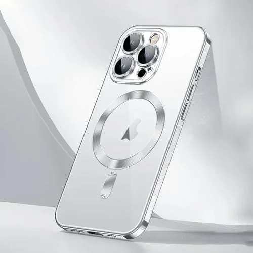 Funda Blanda a Prueba de Golpes TPU Sulada Magsafe para iPhone 16 Pro Max (Plateada)