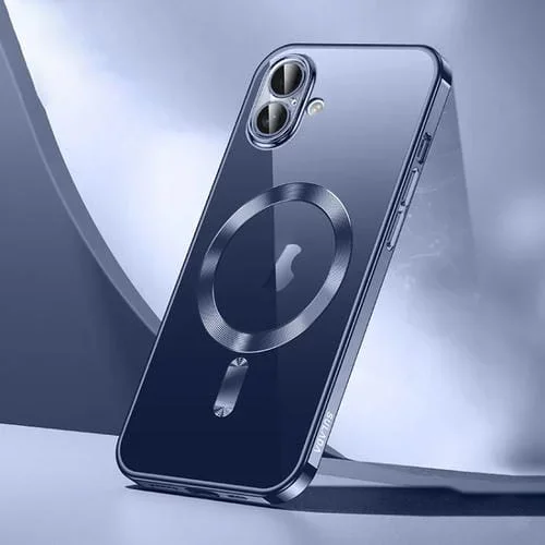 Funda Blanda Sulada para iPhone 16 Plus TPU Revestimiento Magsafe (Azul Titanio)