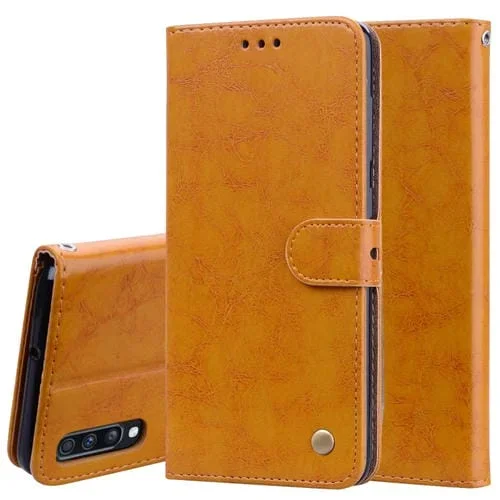 Funda Cuero con Tapa Horizontal Galaxy A70 Soporte Ranuras Tarjetas Billetera (Marrón)