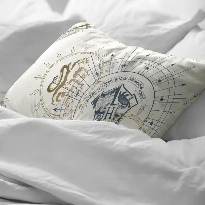 Funda de almohada harry potter beige multicolor 175 hilos 45 x 125 cm