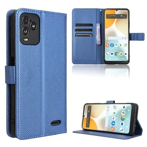 Funda de Cuero Blu View 5 Pro Textura Diamante (Azul)