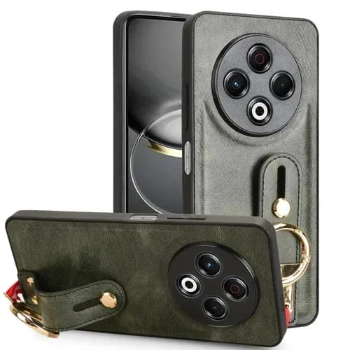 Funda de Cuero con Correa para El Cuello para Tecno Spark 30 4G (Verde)