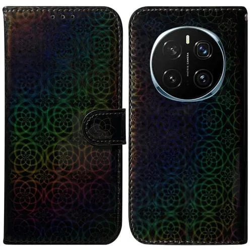 Funda de Cuero con Hebilla Magnética para Honor Magic7 Pro (Negra)