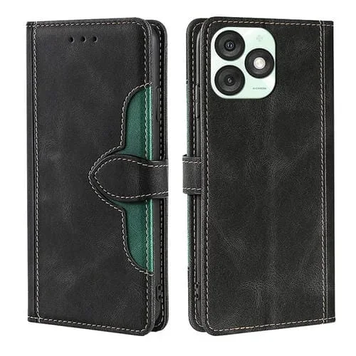 Funda de Cuero con Hebilla Magnética para Itel A50 4G (Negra) con Tacto Agradable