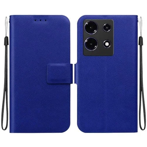 Funda de Cuero con Hebilla Magnética Ultrafina para Infinix Note 30 4G/5G (Azul)