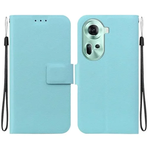 Funda de Cuero con Hebilla Magnética Ultrafina para Teléfono Oppo Reno11 Global (Verde)