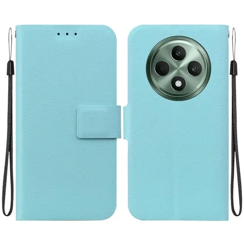 Funda de Cuero con Hebilla Magnética Ultrafina para Teléfono Oppo Reno12 F 5G (Verde)