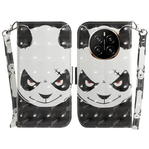 Funda de Cuero con Tapa Horizontal para Honor Magic7 (Oso Enojado)