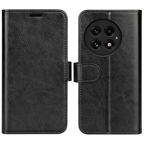 Funda de Cuero con Tapa Horizontal Textura R64 para OnePlus 13 (Negra)