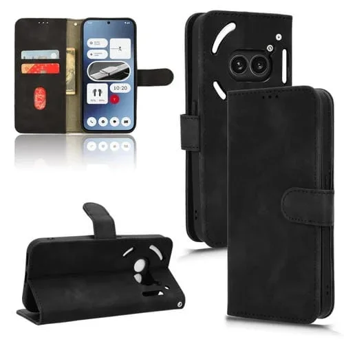 Funda de Cuero con Tapa Magnética For Nothing Phone 2A Skin Feel (Negro)