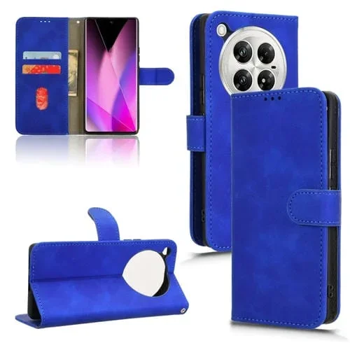 Funda de Cuero con Tapa Magnética para Infinix Zero 40 5G (Azul)