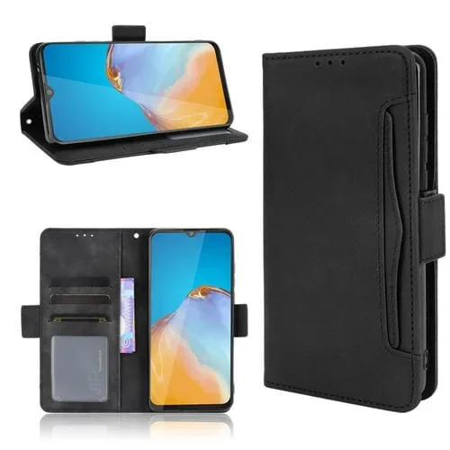 Funda de Cuero Cubot Note 20 y Note 20 Pro con Soporte, Ranuras para Tarjetas y Marco de Fotos (Negro)