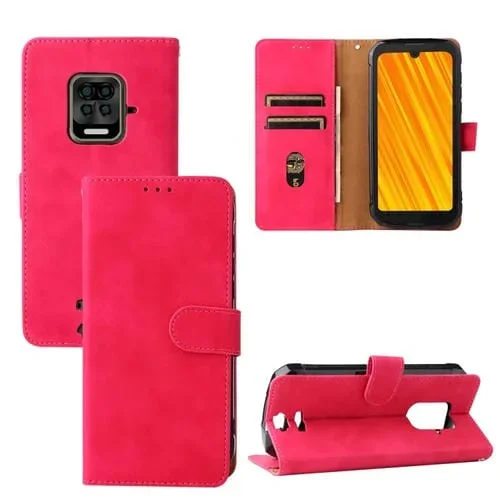 Funda de Cuero Doogee S59 / S59 Pro con Hebilla Magnética, Soporte y Ranuras para Tarjetas (Rose Rojo)