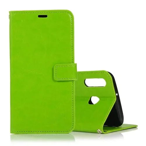 Funda de Cuero Galaxy A50 Crazy Horse Texture con Tapa Horizontal Soporte Ranuras Tarjetas Billetera y Marco Fotos