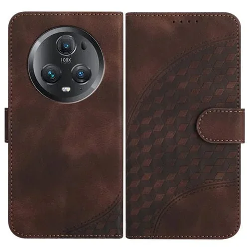 Funda de Cuero Honor Magic5 Pro Yx0060 con Relieve y Cabeza de Elefante con Cordón (Café)