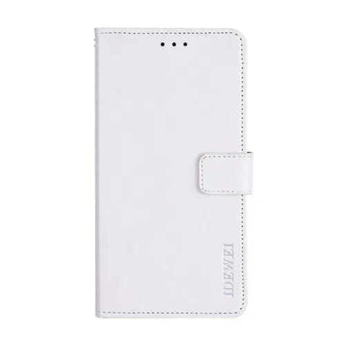 Funda de Cuero Idewei Crazy Horse para Asus Rog Teléfono 5 con Soporte y Ranuras (Blanco)