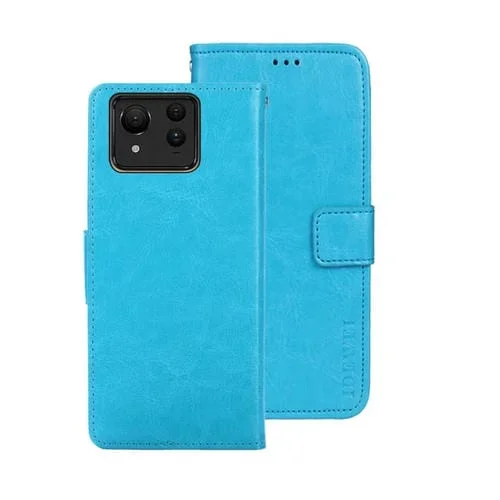 Funda de Cuero Idewei Crazy Horse para Asus Zenfone 11 Ultra (Azul Cielo)