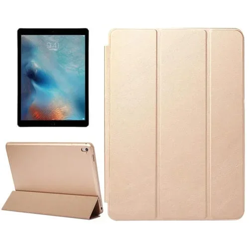 Funda de Cuero iPad Pro 9,7 Pulgadas Tapa Horizontal Soporte Plegable Función Despertador (Dorado)