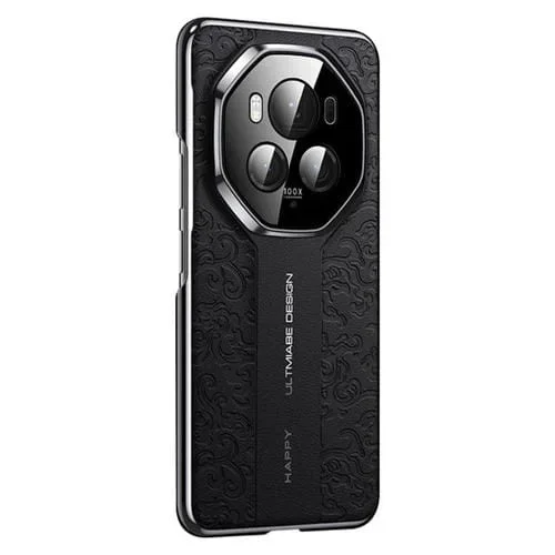 Funda de Cuero Liso con Diseño de Dragón en la Nube para Honor Magic6 Pro (Blanco)